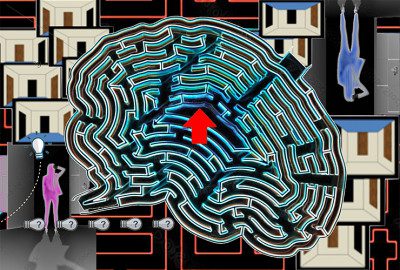 Virtual reality scenes predicted by human subjects during maze navigation