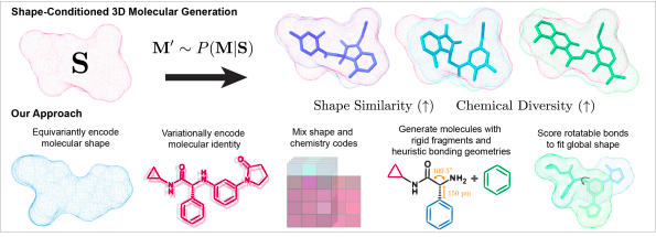 SQUID for shape-conditioned 3D molecular generation.