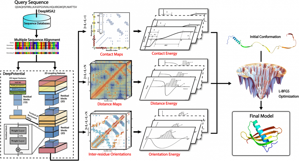 Overview of the DeepFold pipeline