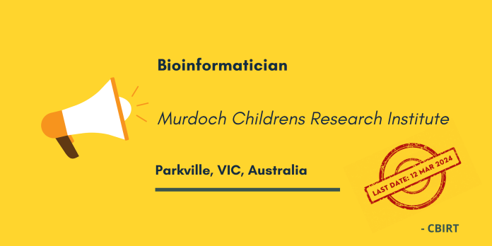 Bioinformatician at Murdoch Childrens Research Institute