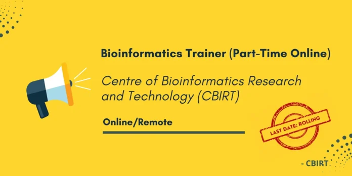 Bioinformatics Trainer (Part-Time Online)