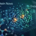 Google DeepMind Introduces AlphaProtein Novo: How AI Is Designing Enzymes from Scratch Illustration of Google DeepMind's AlphaProtein Novo (AP Novo) designing custom de novo enzymes using AI to solve pharmaceutical and environmental degradation challenges.