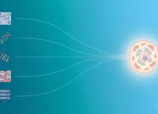 Biohub, DOE, NIH and Tech Giants Commit $1.8 Billion to Build Open Data for AI Models of the Human Cell Illustration of a human cell and its digital model representing Biohub’s Virtual Biology Initiative.